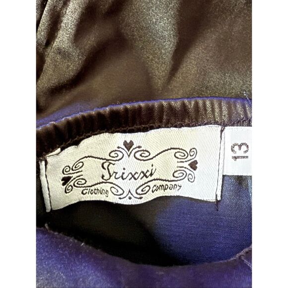 NWT Vintage Y2K Trixxi Black Feather Trim Mini Dress Size 13 - Picture 8 of 10